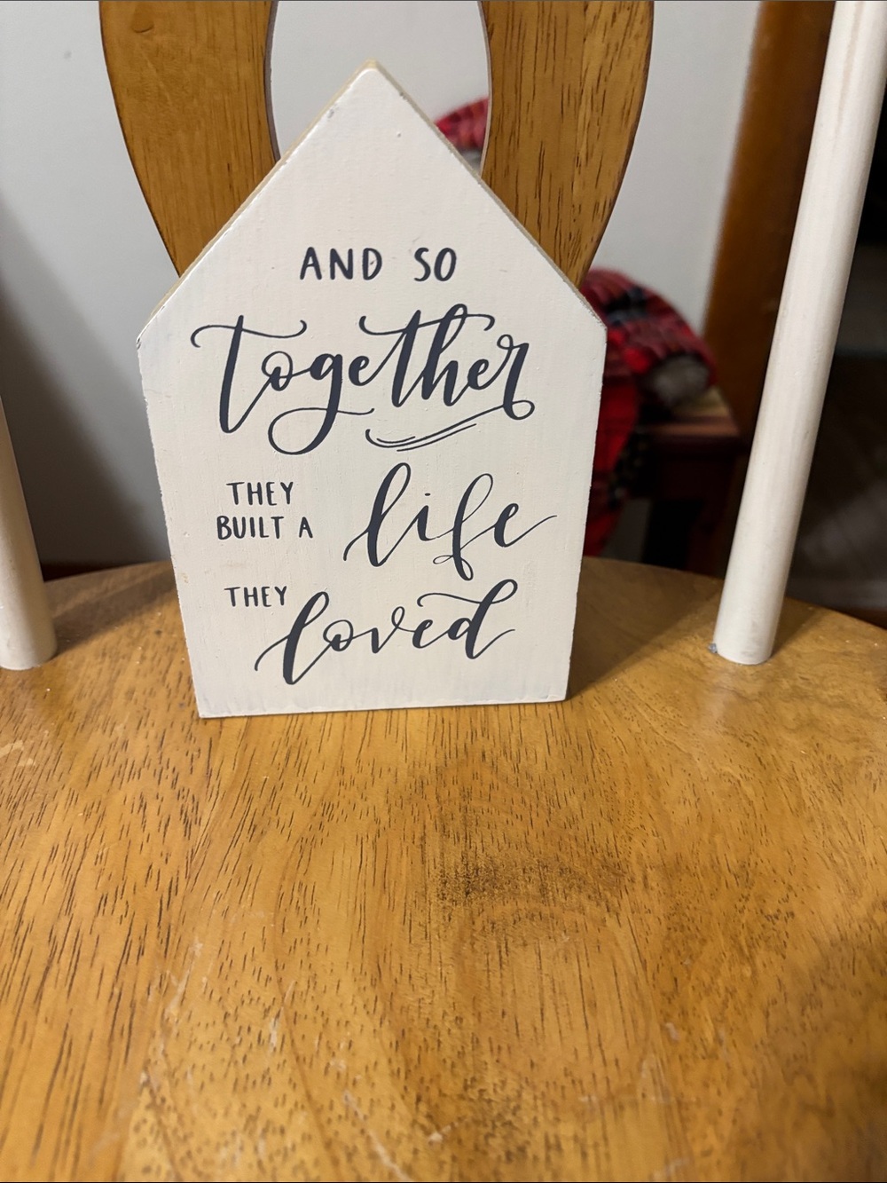 Kohl's White Script 'Together They Built a Life They Loved' House Plaque